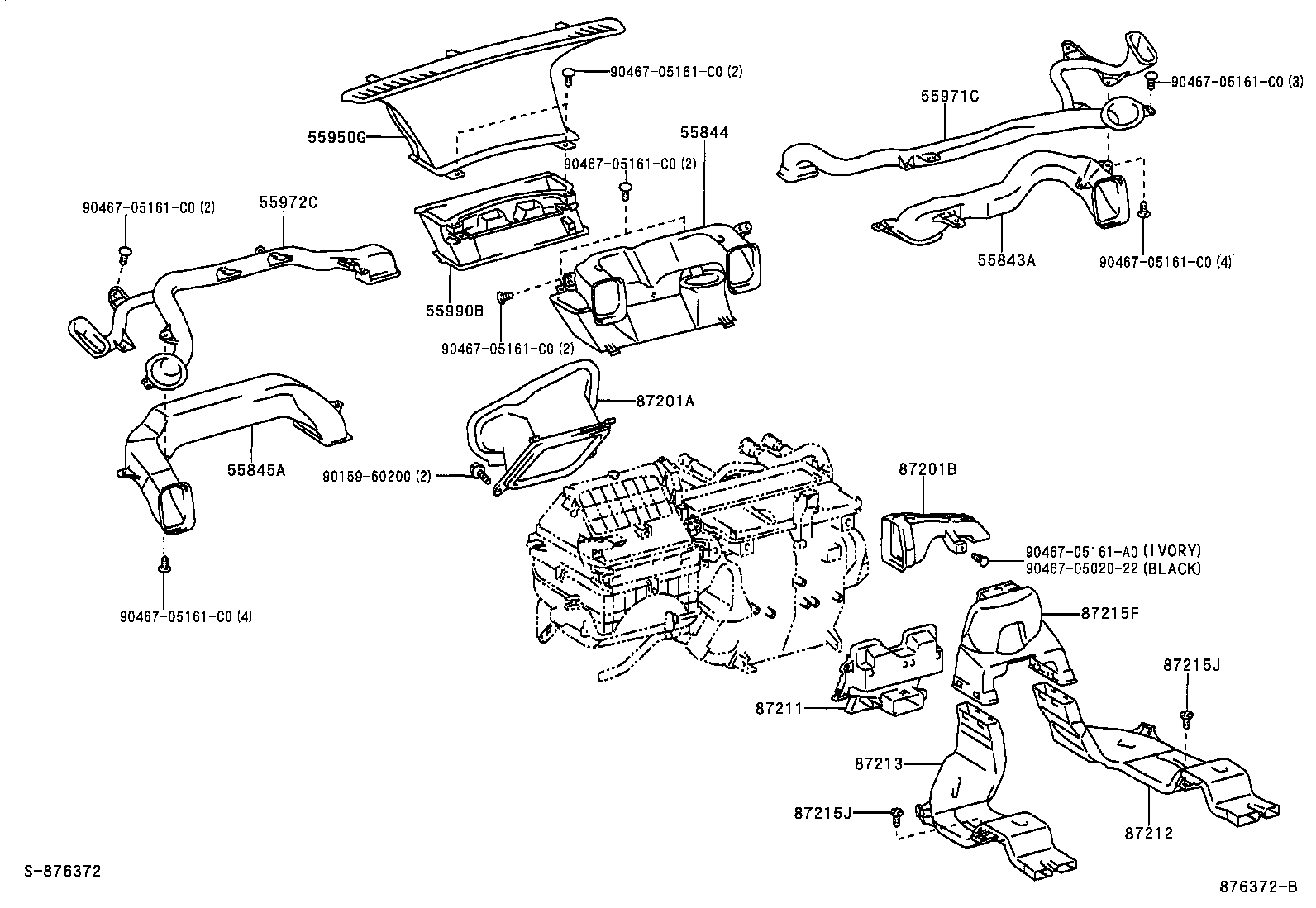 55844-47030 DUCT, HEATER TO REGISTER, NO.2 product image