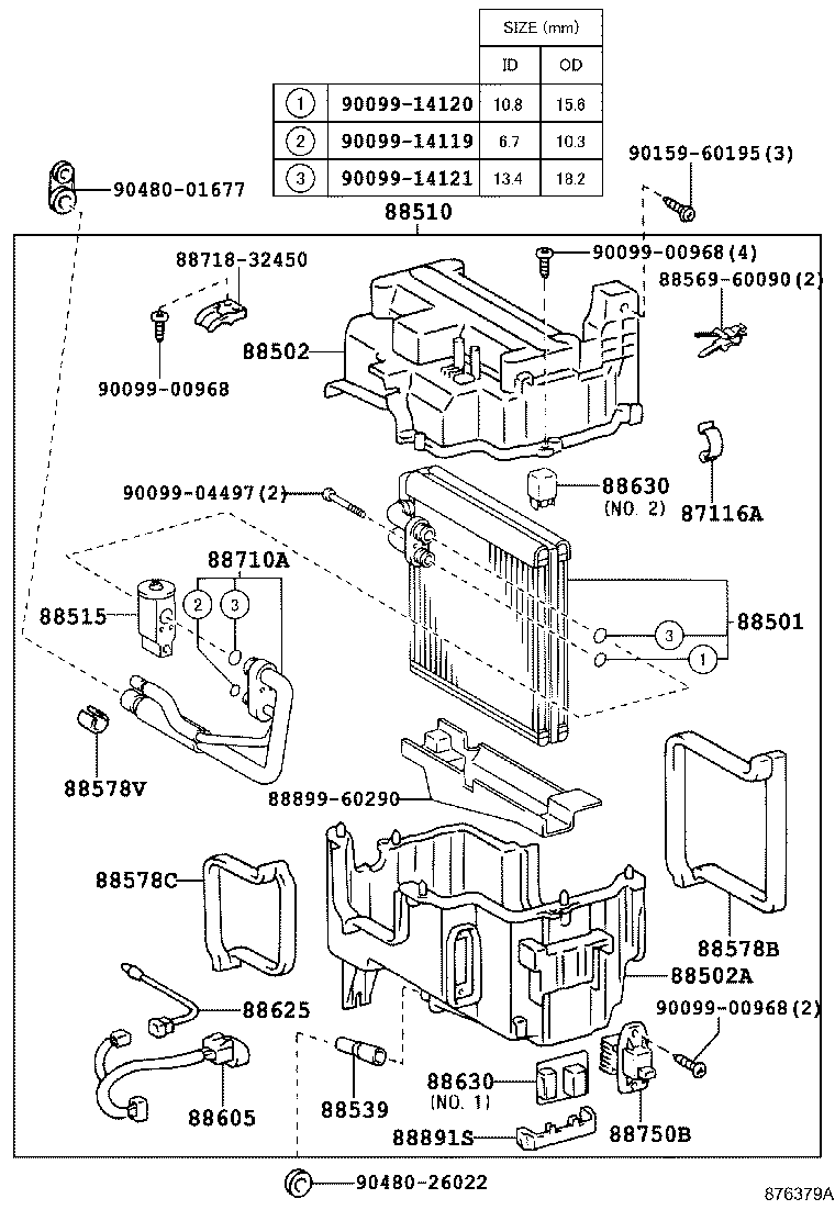 88521-60080 CASE SUB-ASSY, COOLING UNIT product image