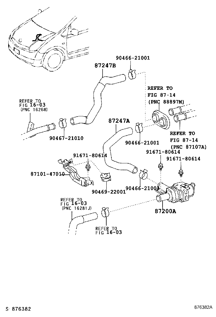 Toyota 87245-47230 HOSE, HEATER WATER, A