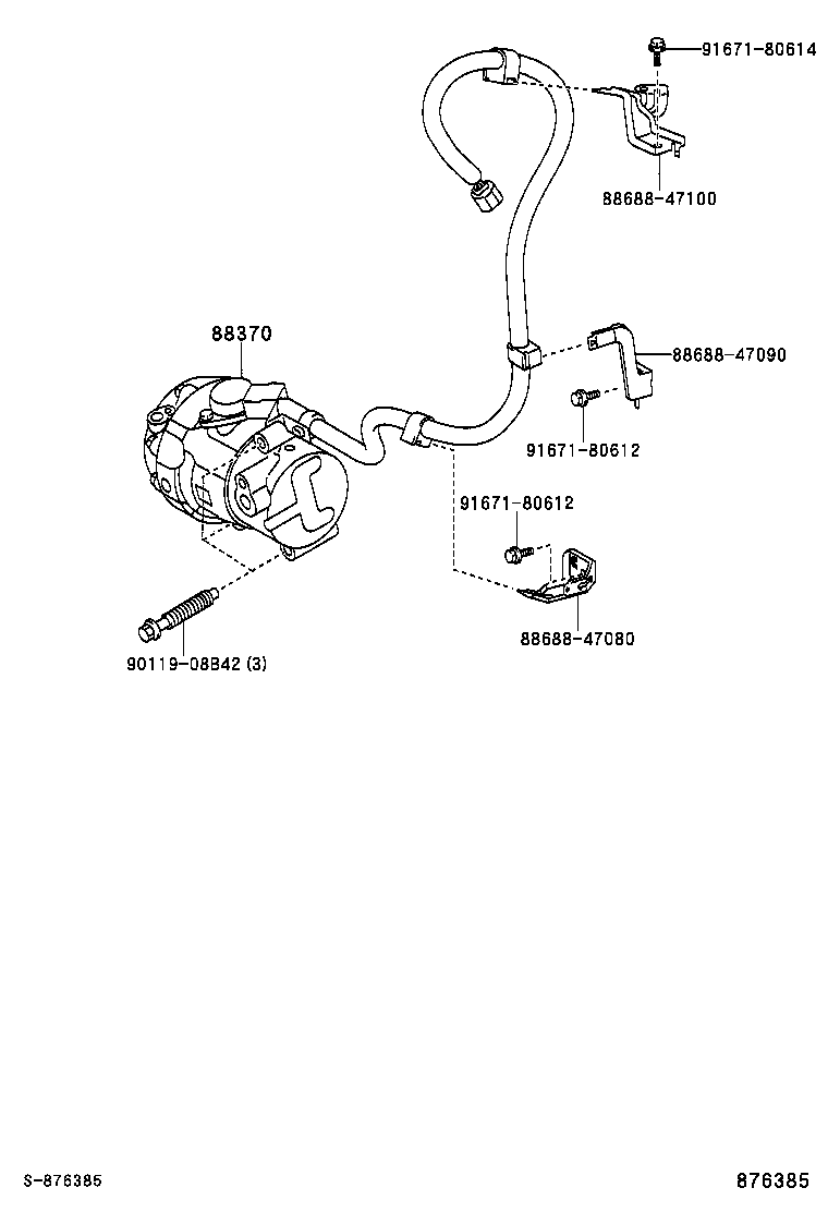 88370-47010 COMPRESSOR ASSY, W/MOTOR product image