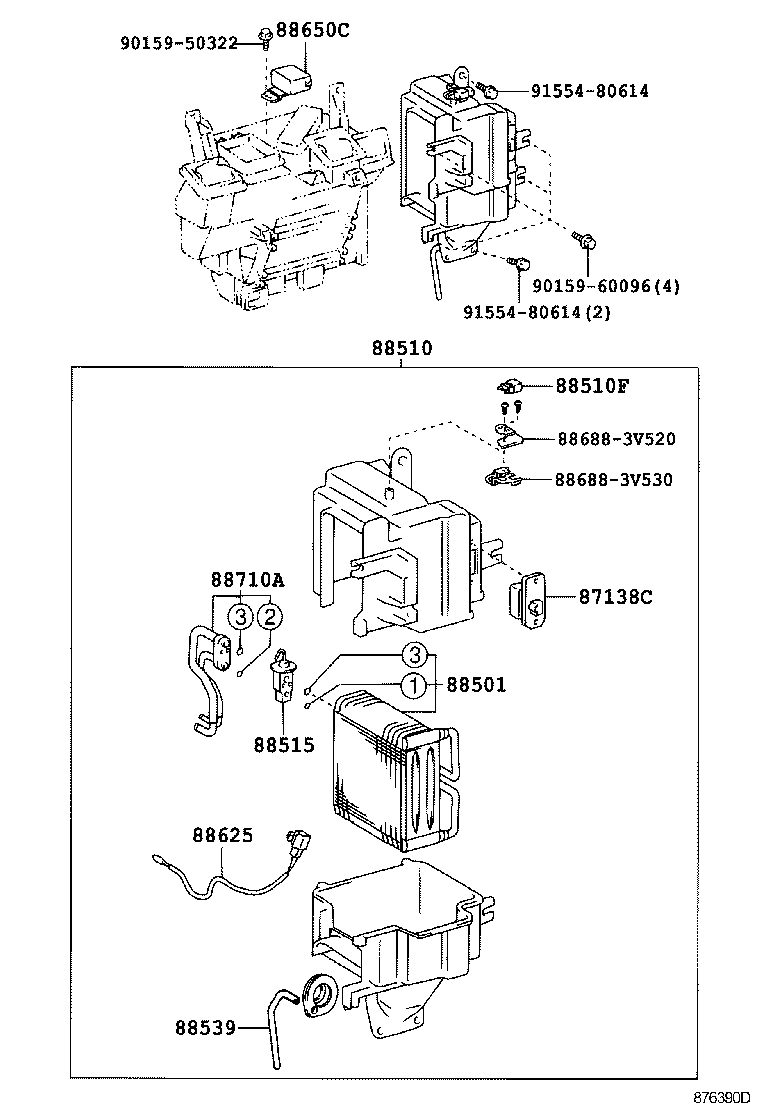88710-37480 TUBE ASSY, AIR CONDITIONER product image
