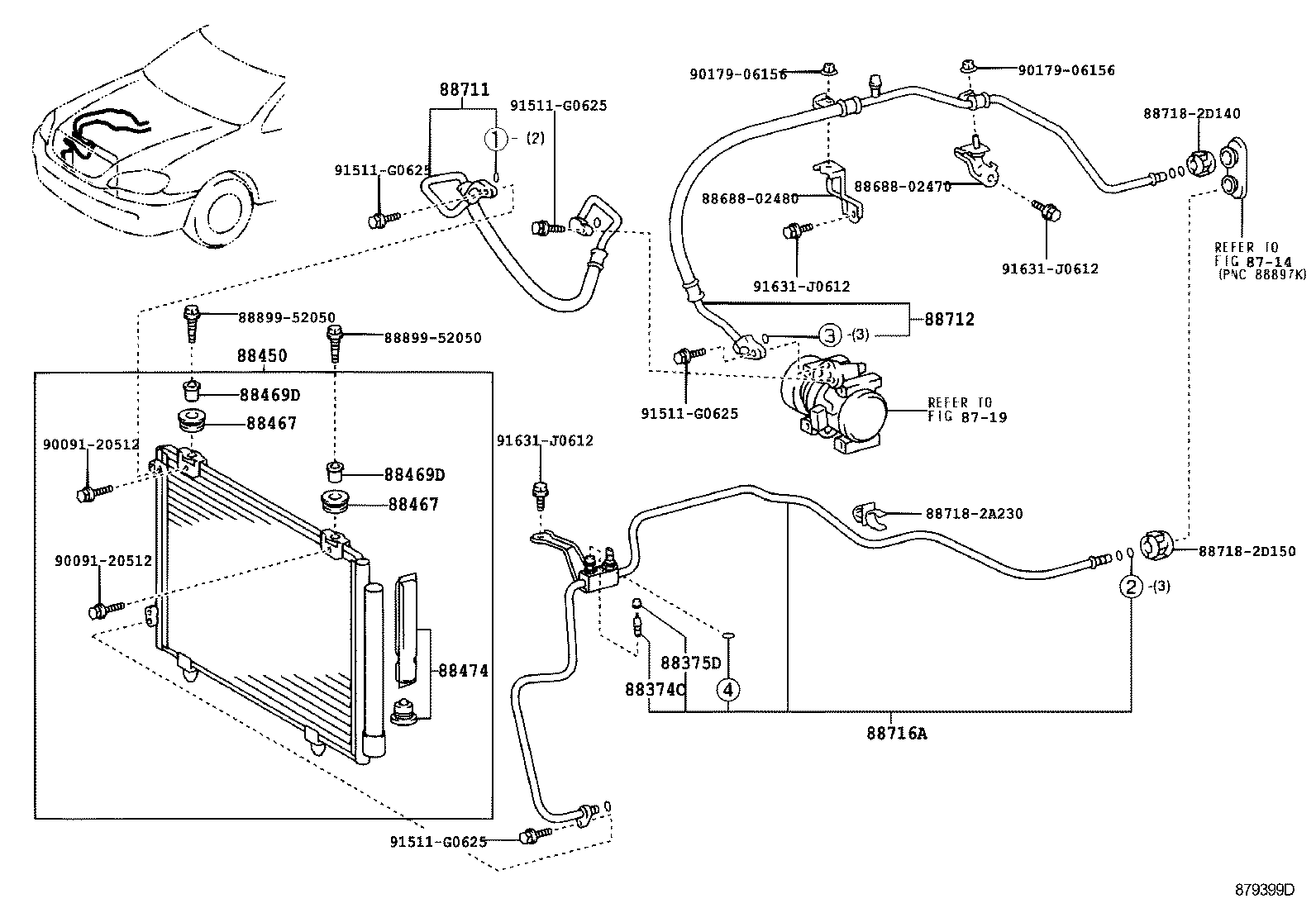88450-02100 CONDENSER ASSY, W/RECEIVER product image