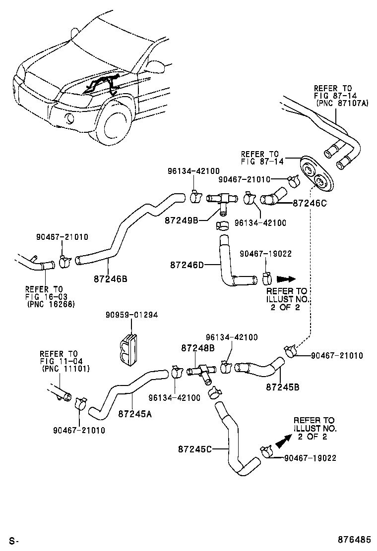 87245-48100 HOSE, HEATER WATER, INLET product image