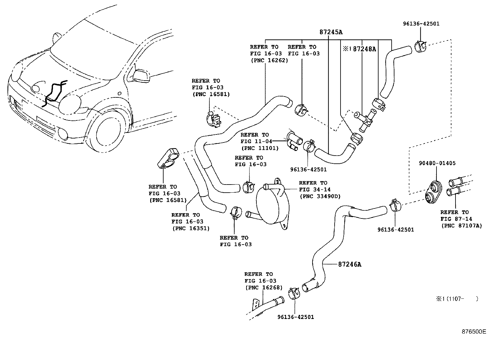 87245-52070 HOSE, HEATER WATER, OUTLET A product image