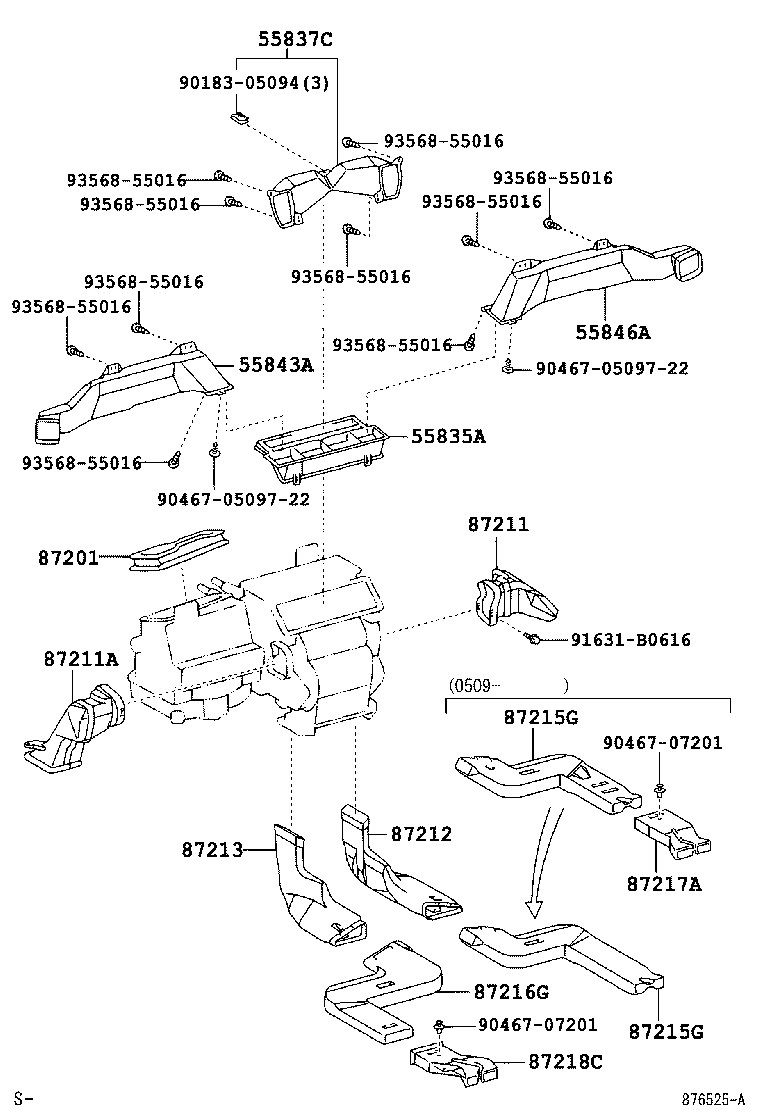 87201-48030 DUCT SUB-ASSY, AIR, NO.1 product image