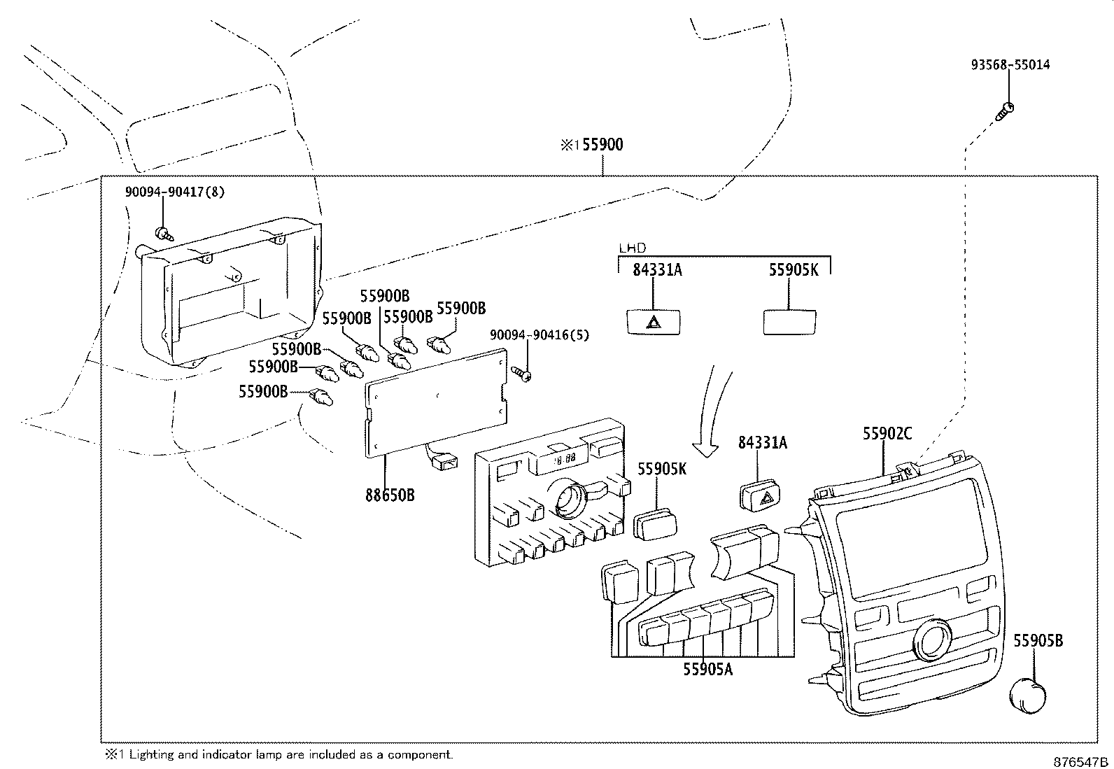 55880-44010 DUCT, HEATER TO REGISTER, NO.2 product image