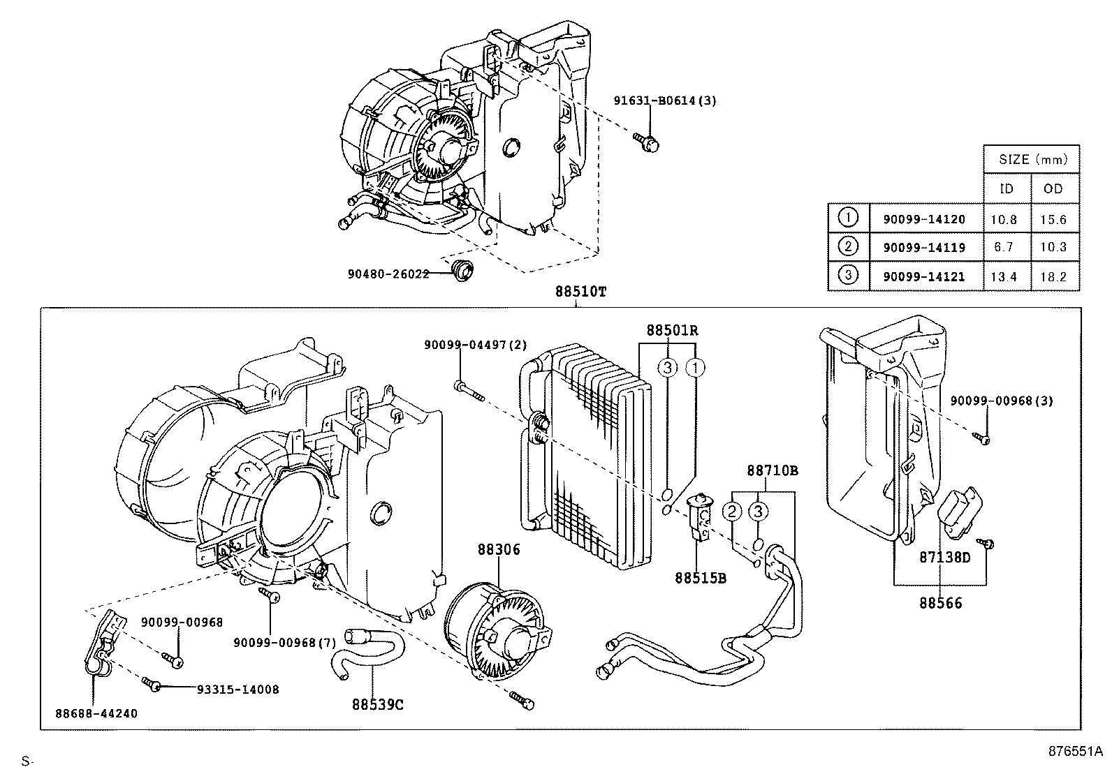 87107-44110 UNIT SUB-ASSY, HEATER RADIATOR product image