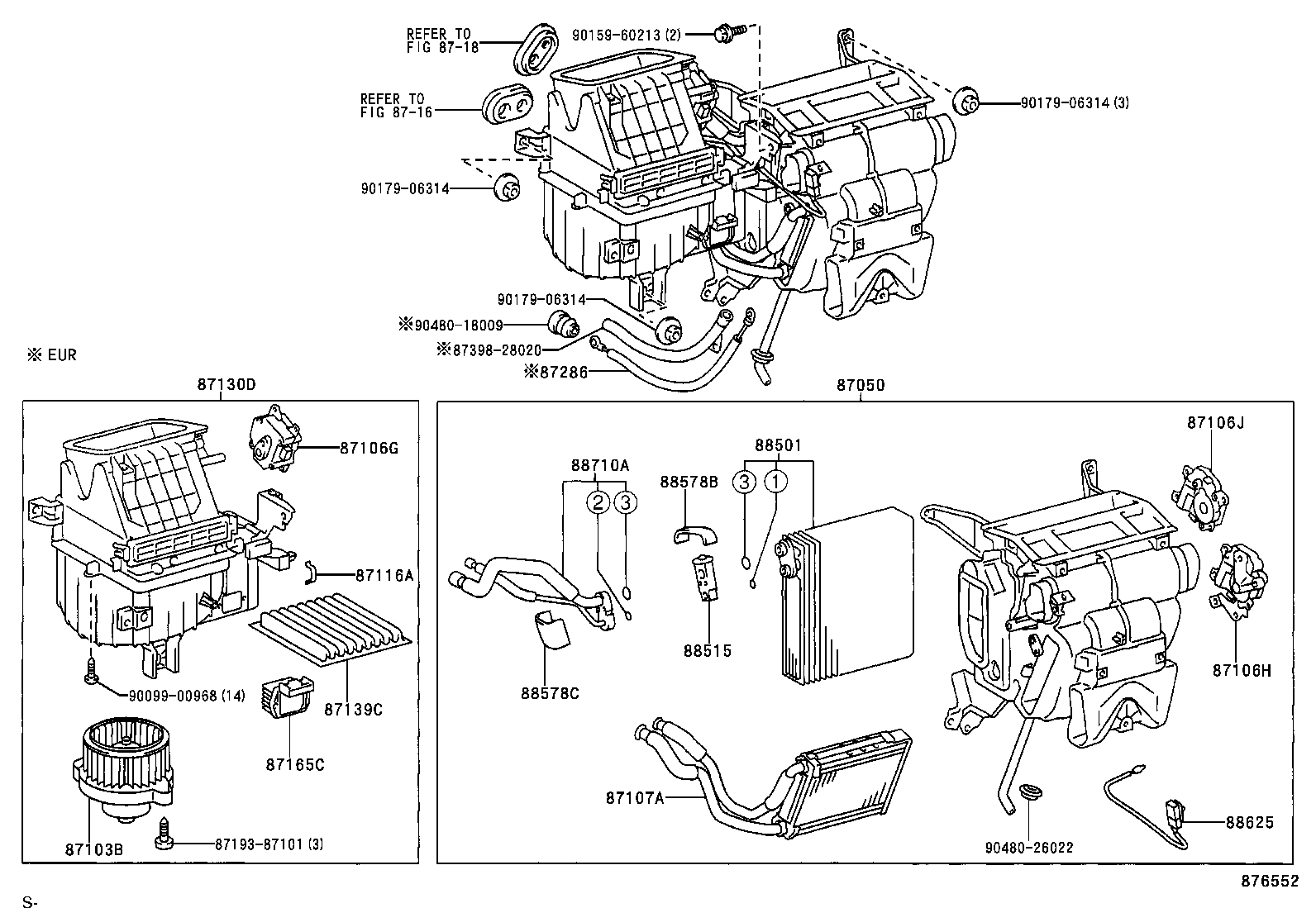 87103-44050 MOTOR SUB-ASSY, BLOWER W/FAN product image