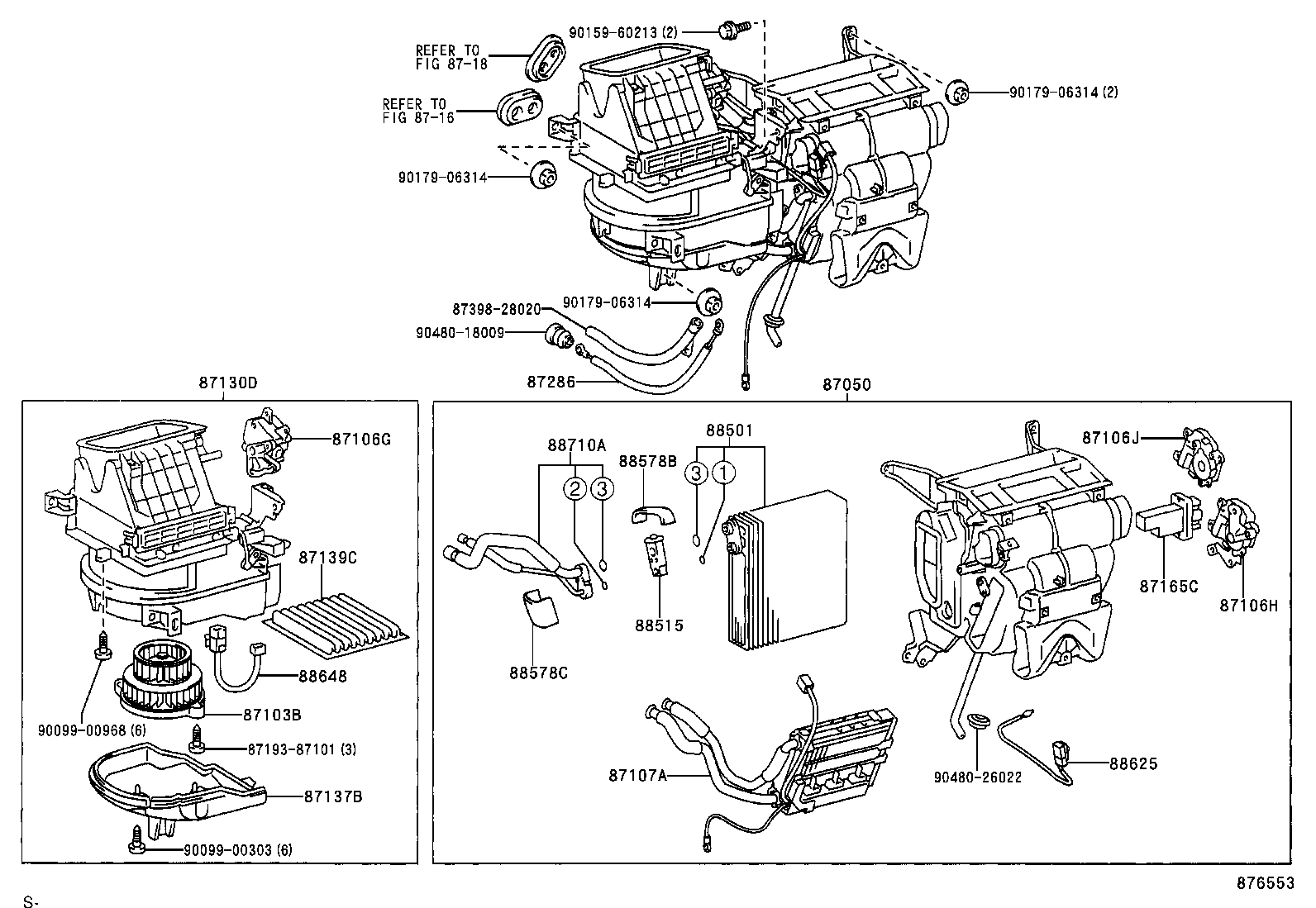 87103-44050 MOTOR SUB-ASSY, BLOWER W/FAN product image