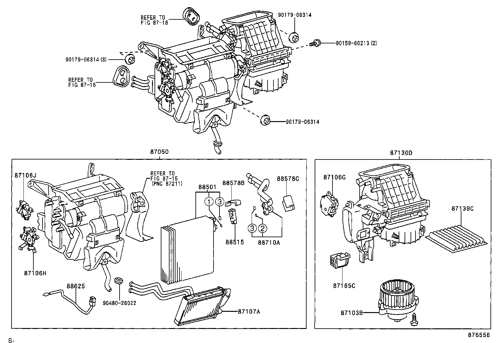87103-44050 MOTOR SUB-ASSY, BLOWER W/FAN product image