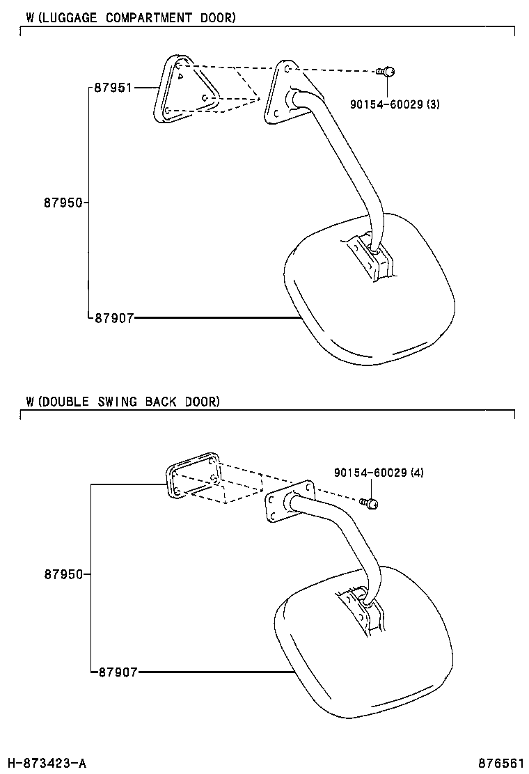 87810-36061 MIRROR ASSY, INNER REAR VIEW product image
