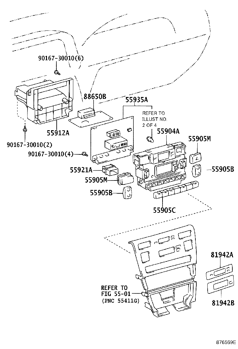 55905-12760 KNOB, HEATER CONTROL product image