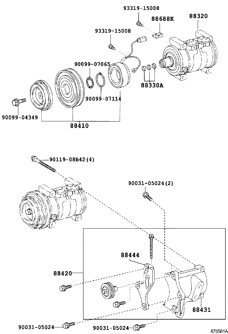 88444-37100 BRACKET, IDLE PULLEY product image