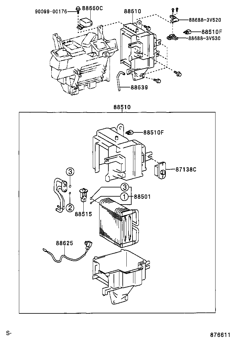 88510-37250 UNIT ASSY, COOLER product image