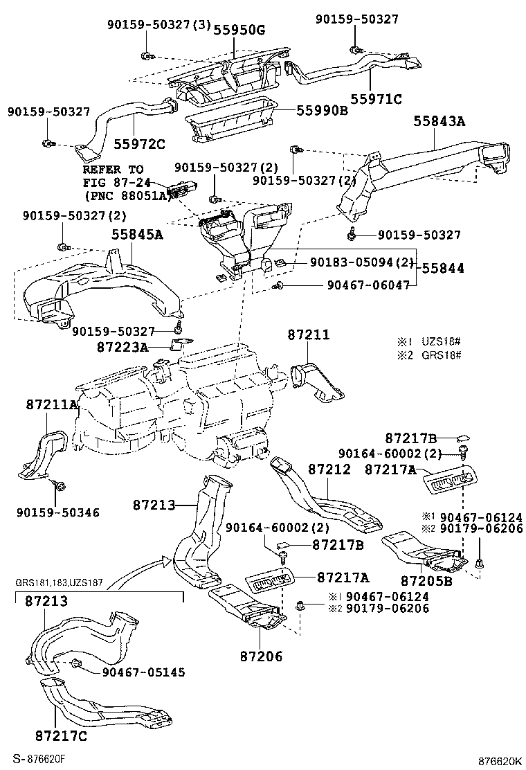 62972-30180 DUCT, ROOF SIDE AIR, NO.1 LH product image