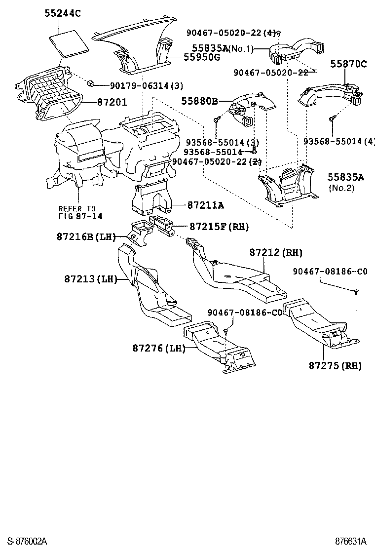 55810-0M010 VENTILATOR ASSY, FRONT product image