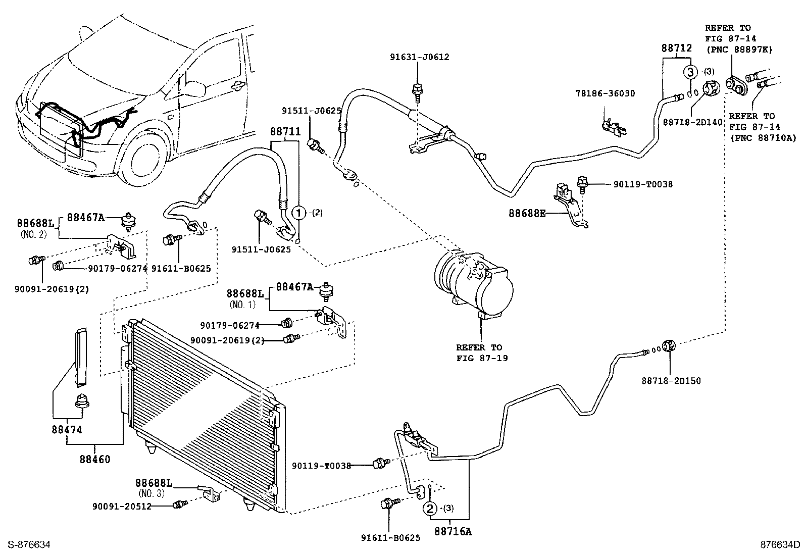 88688-2G020 BRACKET, COOLER REFRIGERANT HOSE, NO.1 product image