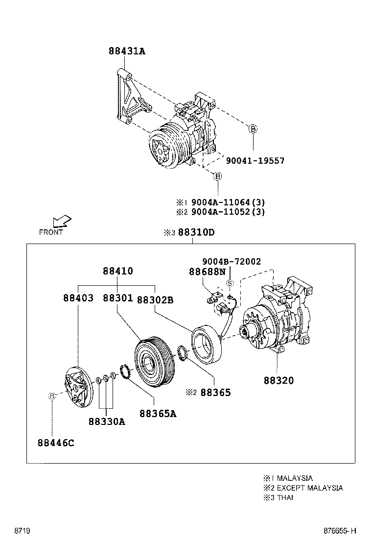 Toyota 88318-87705 WASHER (FOR MAGNET CLUTCH)