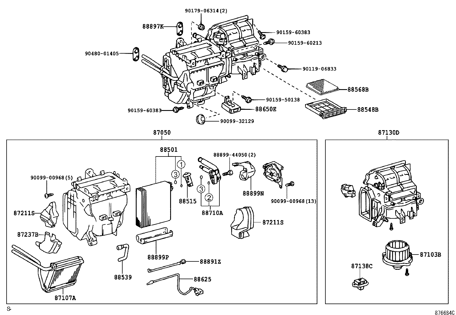 87103-02500 MOTOR SUB-ASSY, BLOWER W/FAN product image