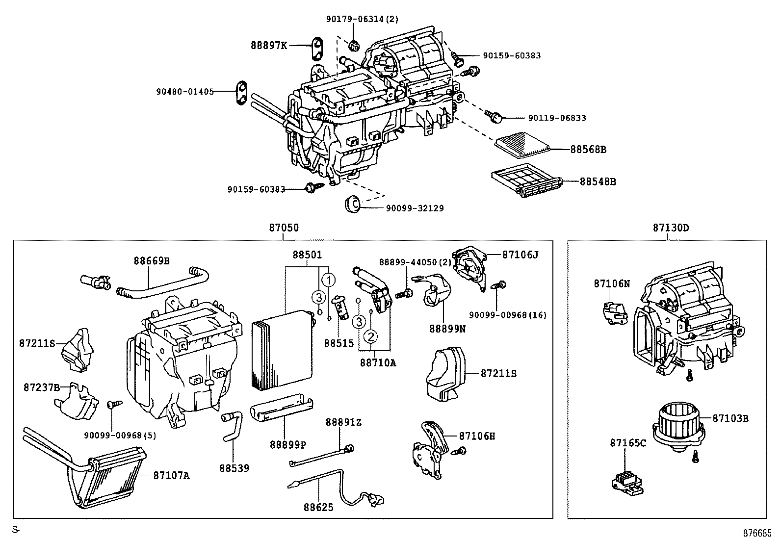 87103-02500 MOTOR SUB-ASSY, BLOWER W/FAN product image