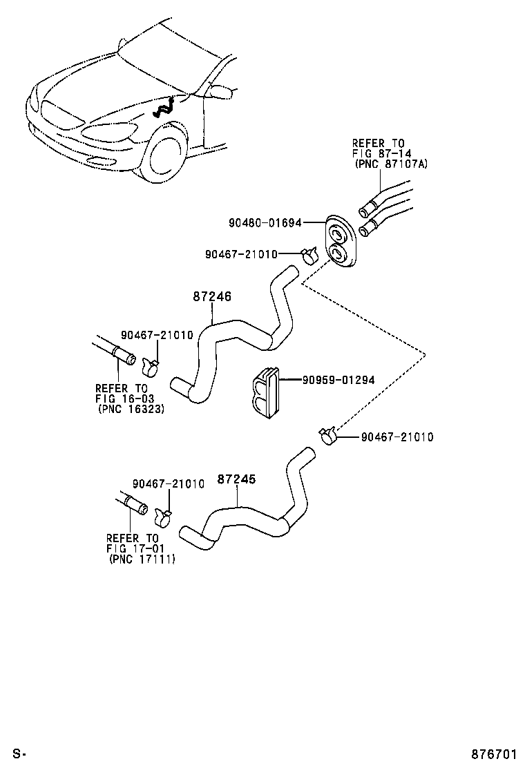 87245-06200 HOSE, HEATER WATER, INLET product image