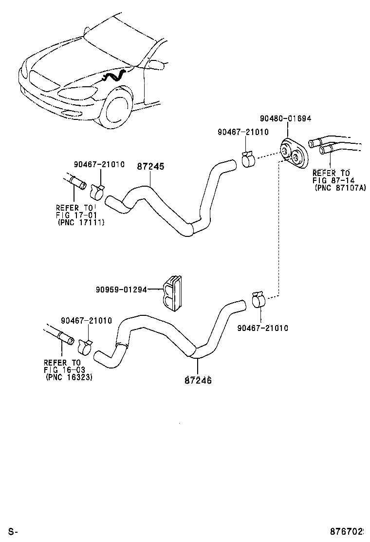 87245-06200 HOSE, HEATER WATER, INLET product image