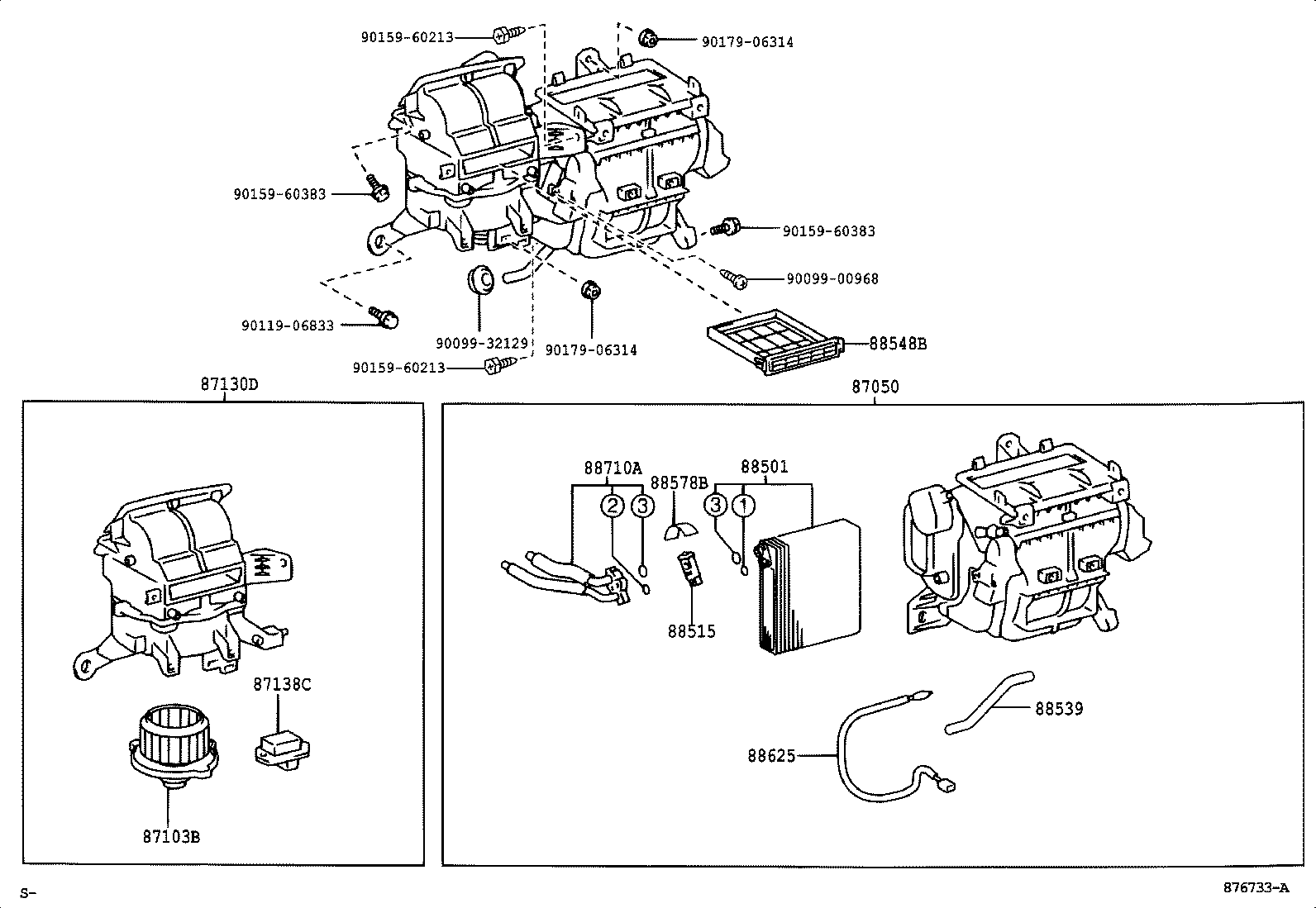 87107-12540 UNIT SUB-ASSY, HEATER RADIATOR product image