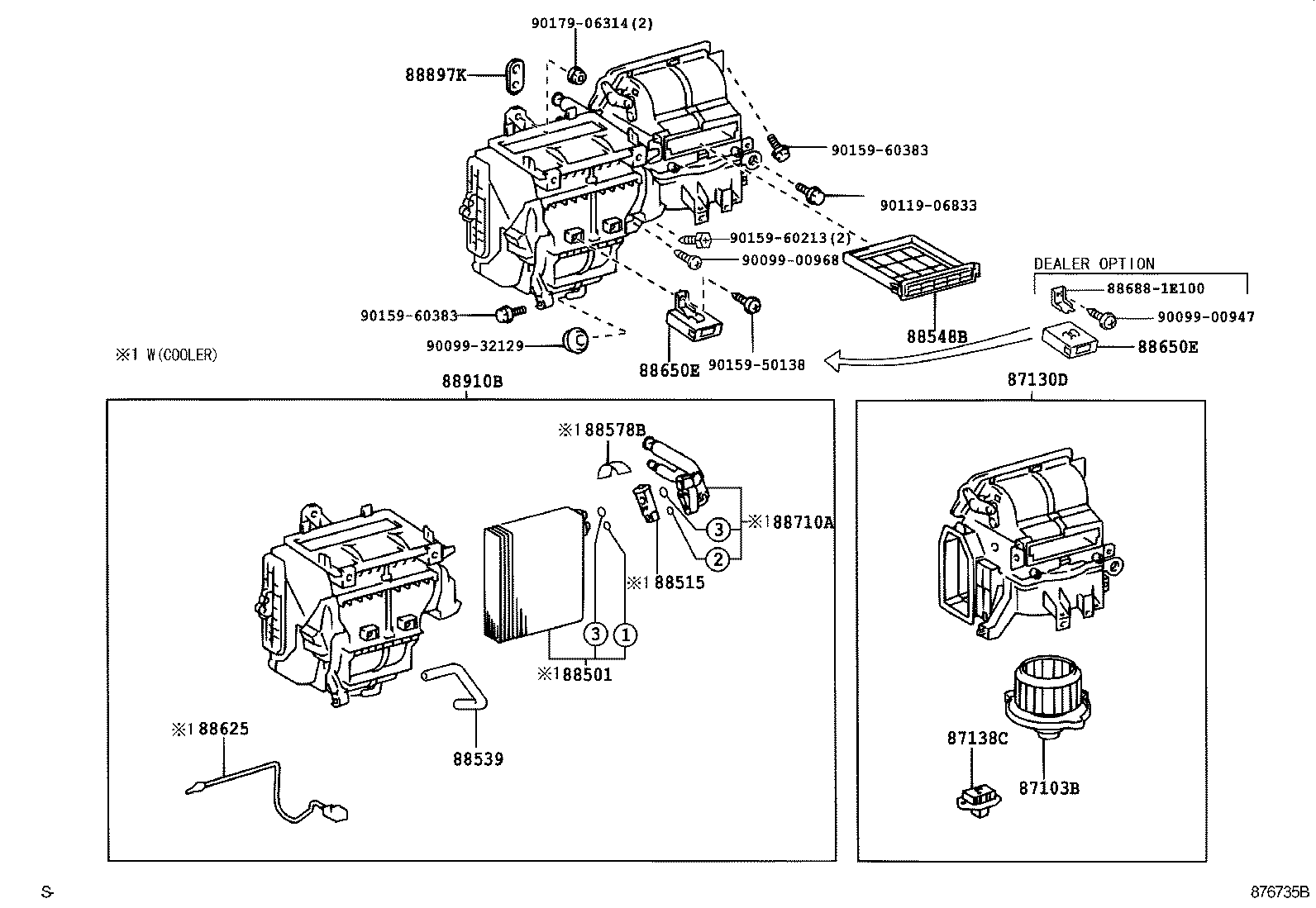 87107-12540 UNIT SUB-ASSY, HEATER RADIATOR product image