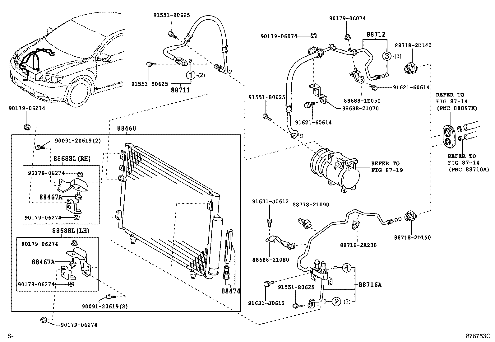 Toyota 88460-21050 CONDENSER ASSY, COOLER