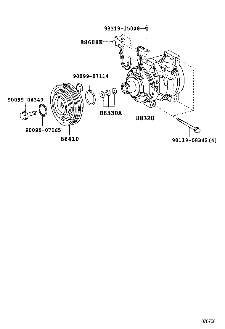 90068-08002 PIN, COMPRESSOR product image