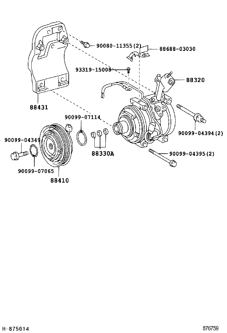 90068-08002 PIN, COMPRESSOR product image