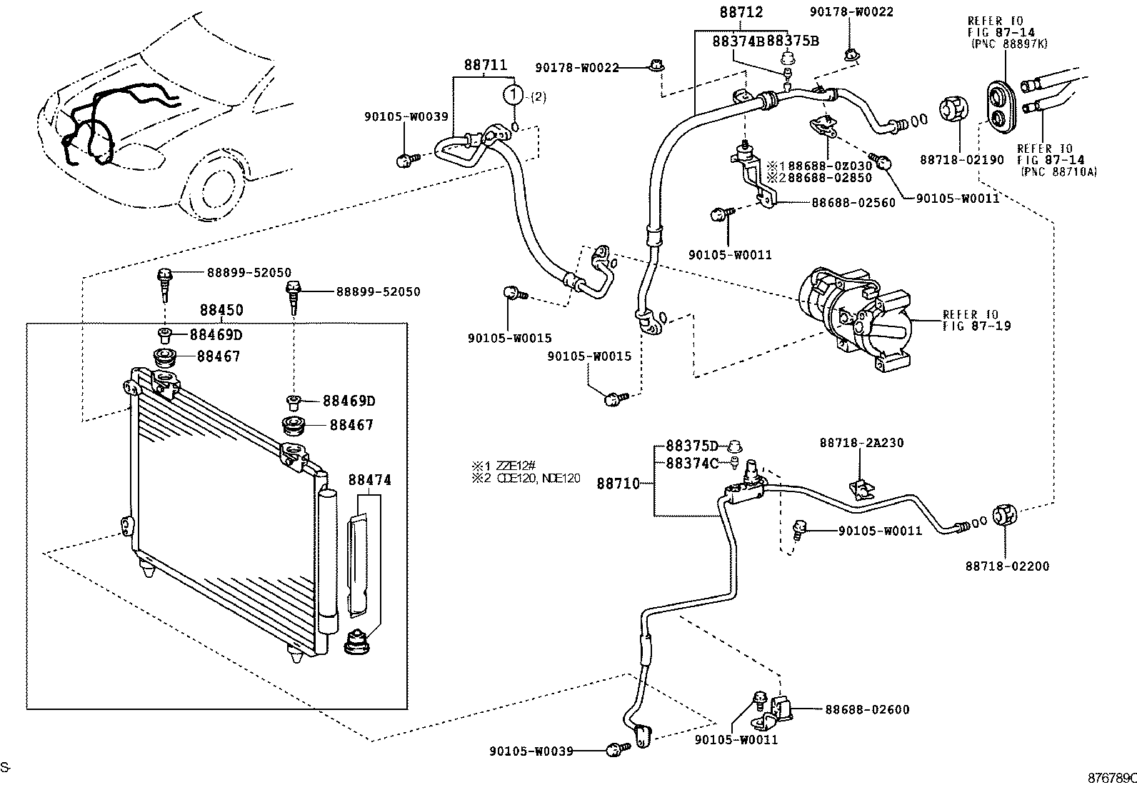 88450-02150 CONDENSER ASSY, W/RECEIVER product image