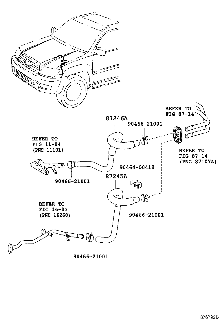 87245-3D550 HOSE, HEATER WATER, INLET A product image