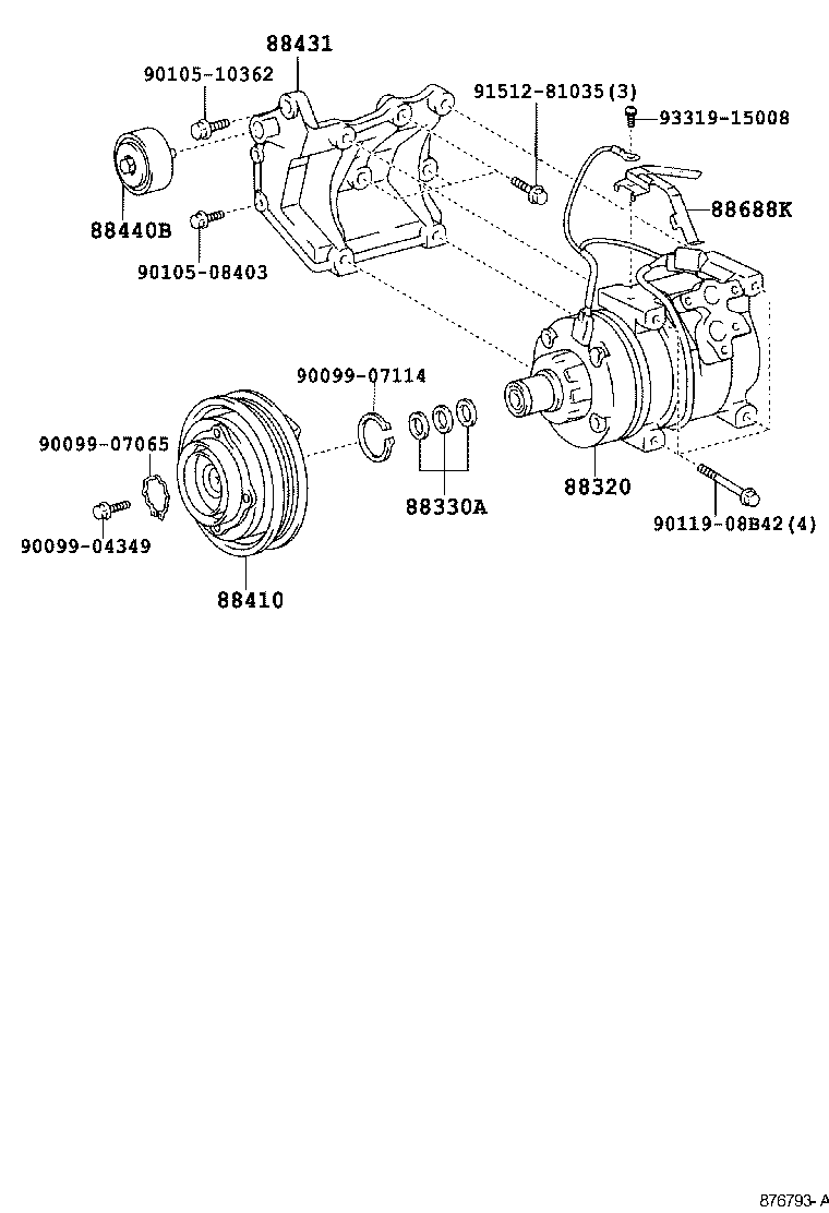 88410-35440 CLUTCH ASSY, MAGNET product image