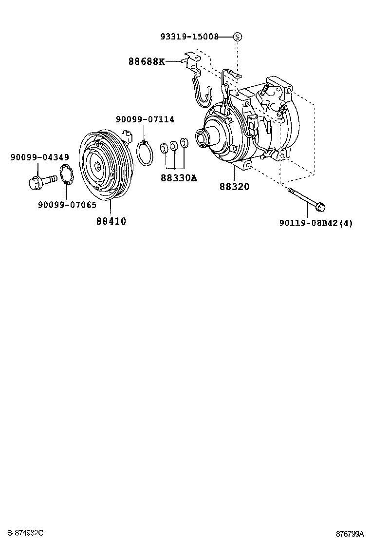 Toyota 88410-42080 CLUTCH ASSY, MAGNET