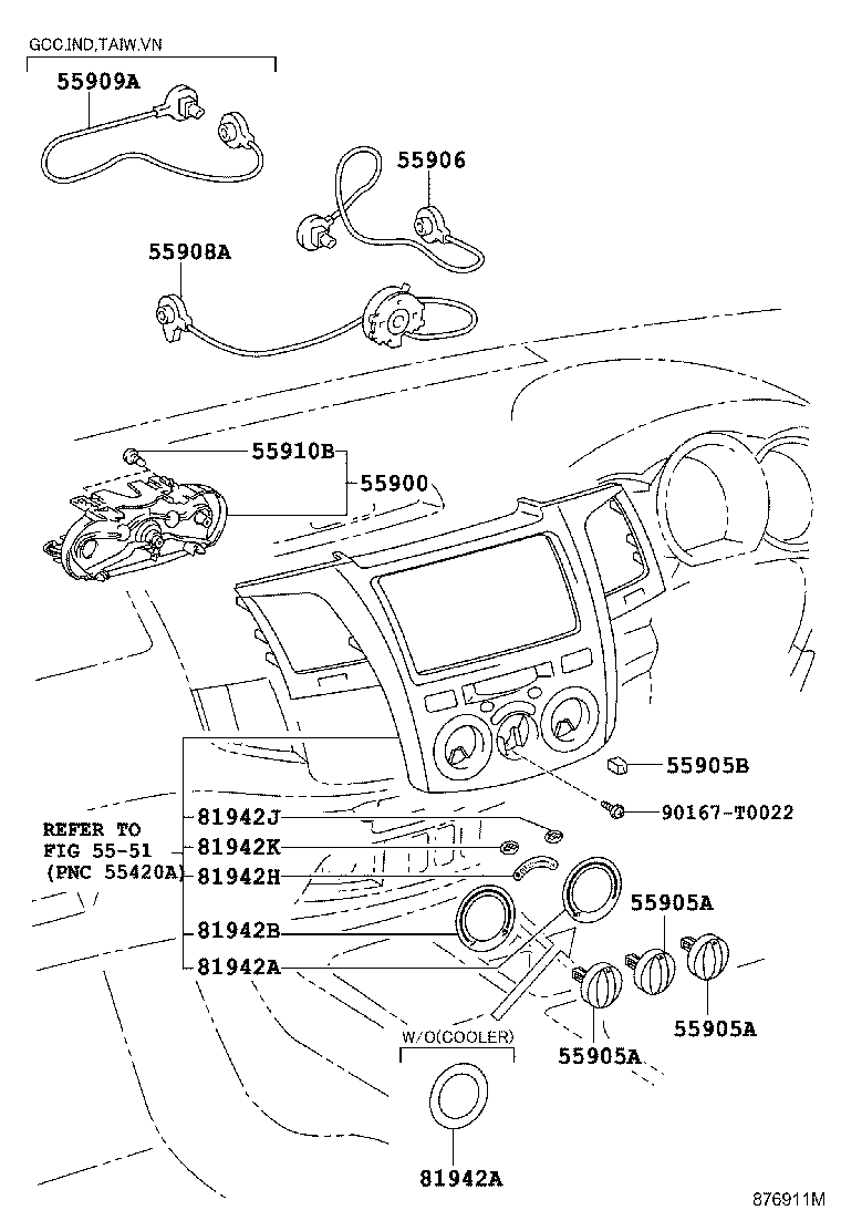 55844-0K030 DUCT, HEATER TO REGISTER, NO.2 product image