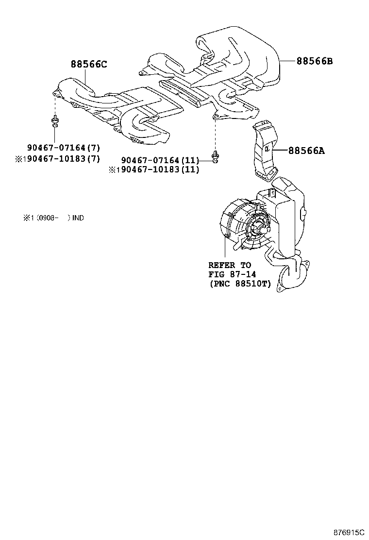 55844-0K030 DUCT, HEATER TO REGISTER, NO.2 product image