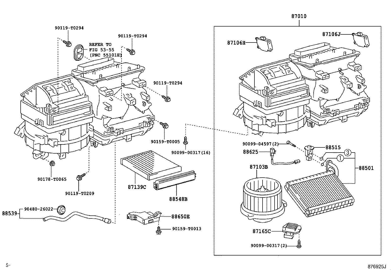 87103-0K040 MOTOR SUB-ASSY, BLOWER W/FAN product image