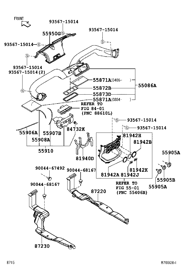 55872-B1010 SEAL, AIR DUCT,NO.2 product image