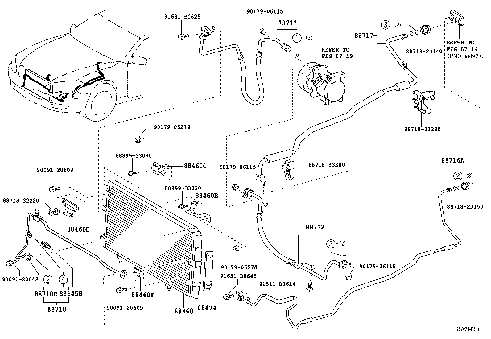 88461-06070 CORE, COOLER CONDENSER product image