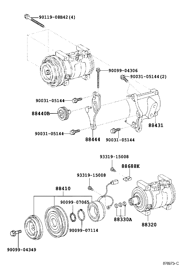 88440-37100 PULLEY ASSY, IDLE NO.2 product image