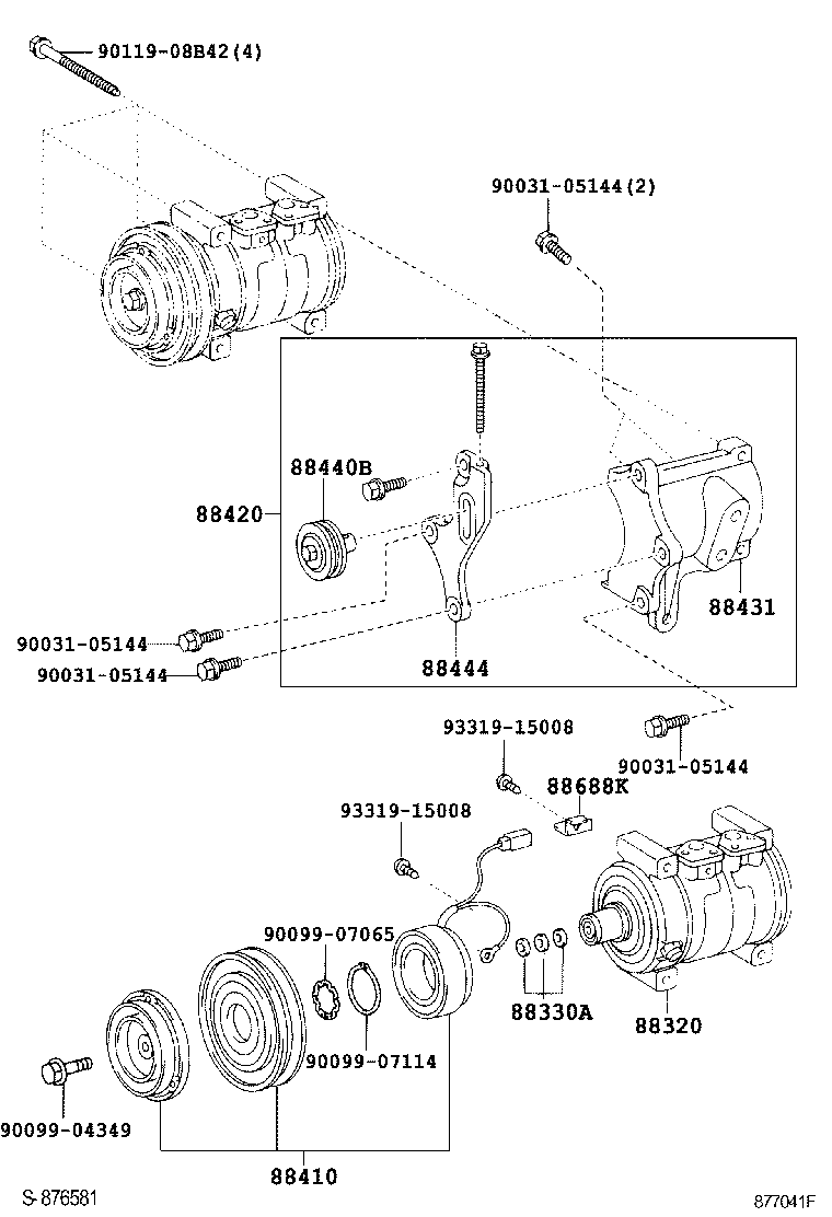 88444-37100 BRACKET, IDLE PULLEY product image