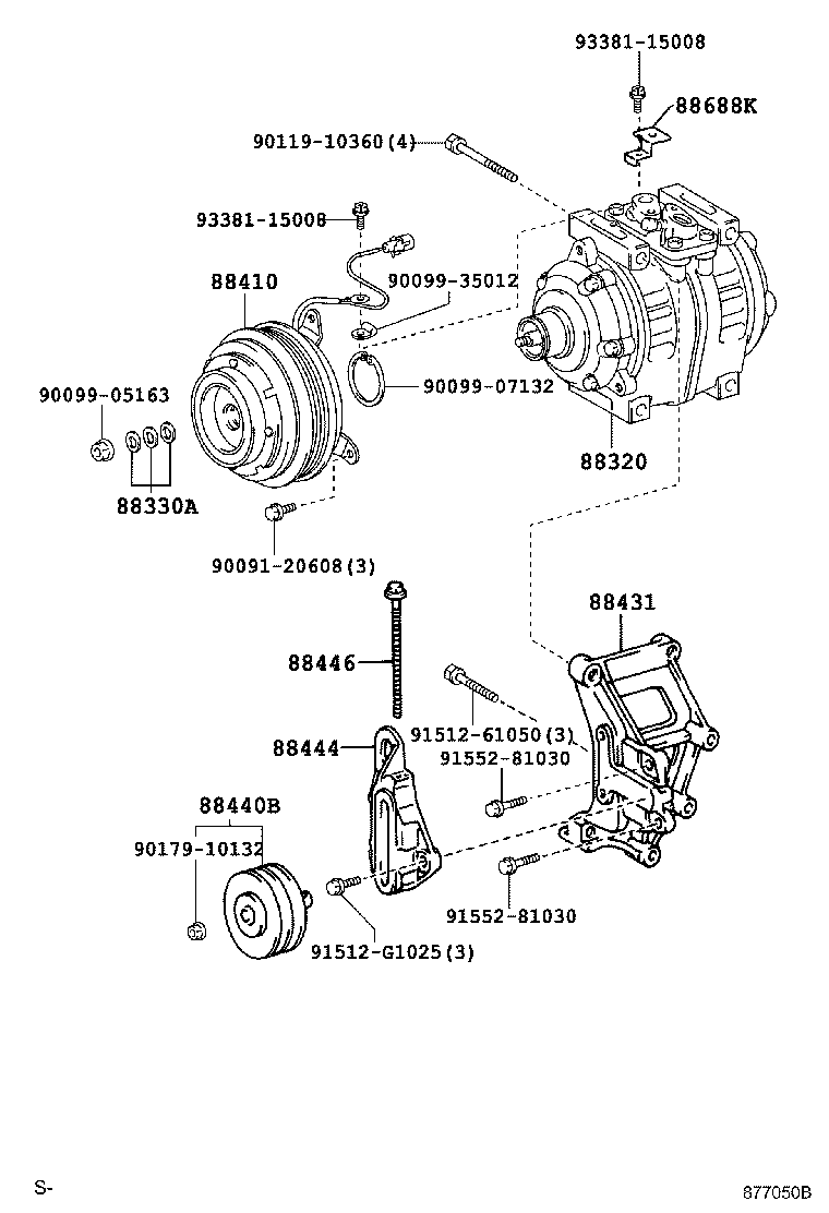 88444-36092 BRACKET, IDLE PULLEY product image