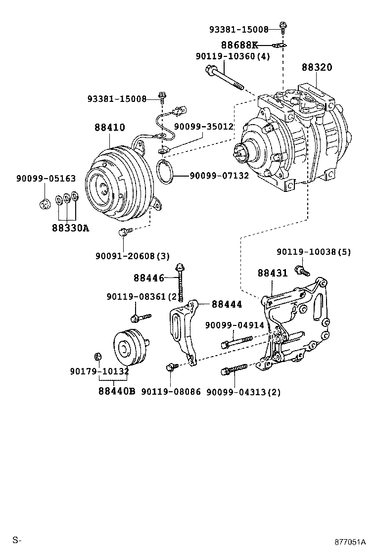 88444-36092 BRACKET, IDLE PULLEY product image