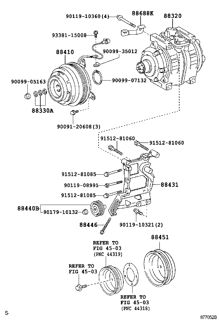 88444-36092 BRACKET, IDLE PULLEY product image