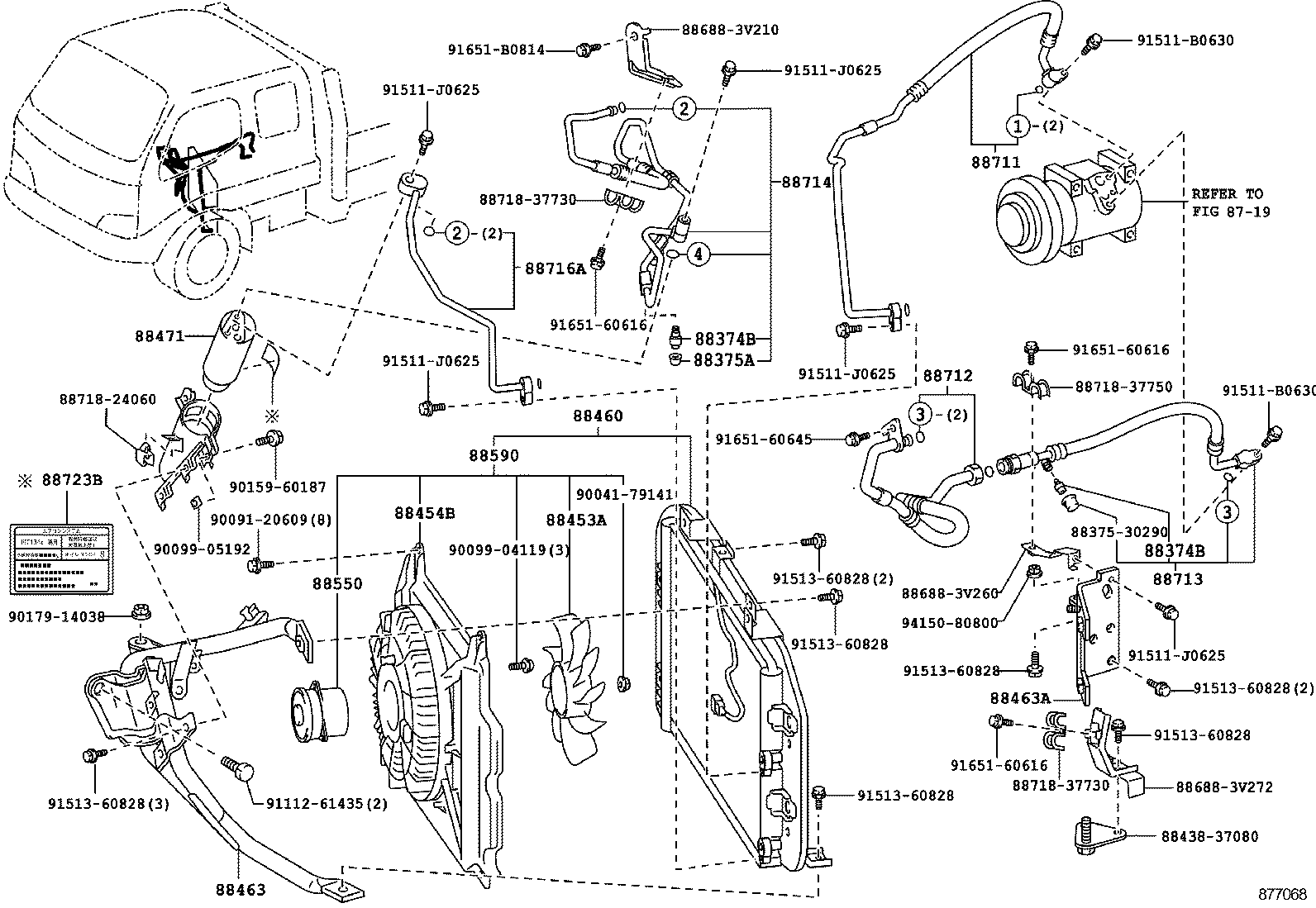 88460-37620 CONDENSER ASSY, COOLER product image