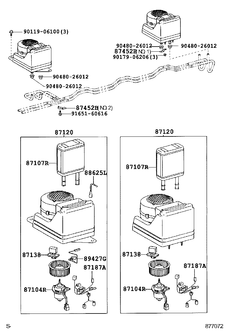 87248-36280 PIPE, FRONT HEATER RADIATOR WATER product image