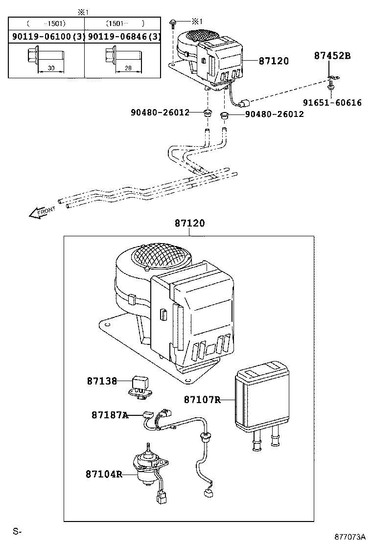 87248-36280 PIPE, FRONT HEATER RADIATOR WATER product image