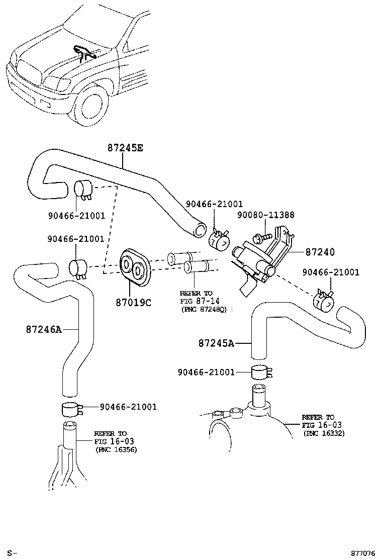 87245-0C030 HOSE, HEATER WATER, OUTLET A product image
