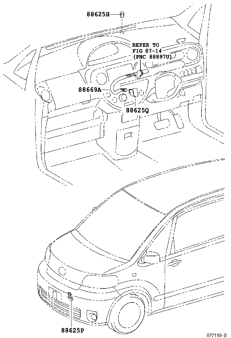 55972-52030 DUCT, SIDE DEFROSTER NOZZLE, NO.2 product image